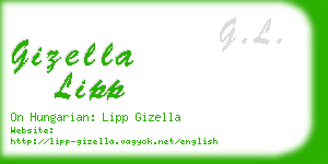 gizella lipp business card